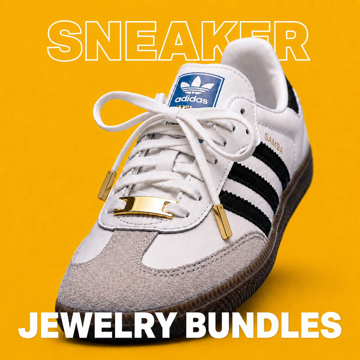 Medium Metal Shoelace Tags + Matching Metal Aglets