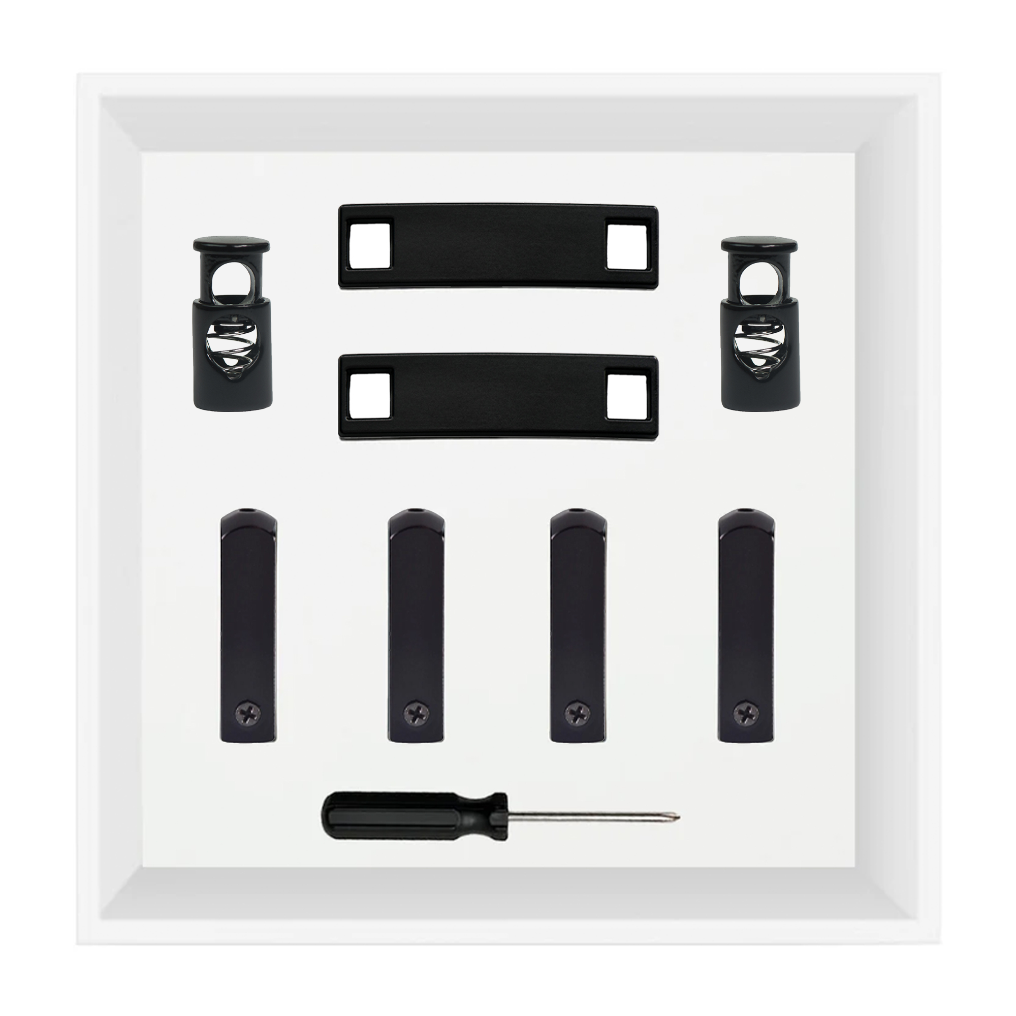 Medium Metal Shoelace Tags + Matching Metal Aglets & Lace Locks